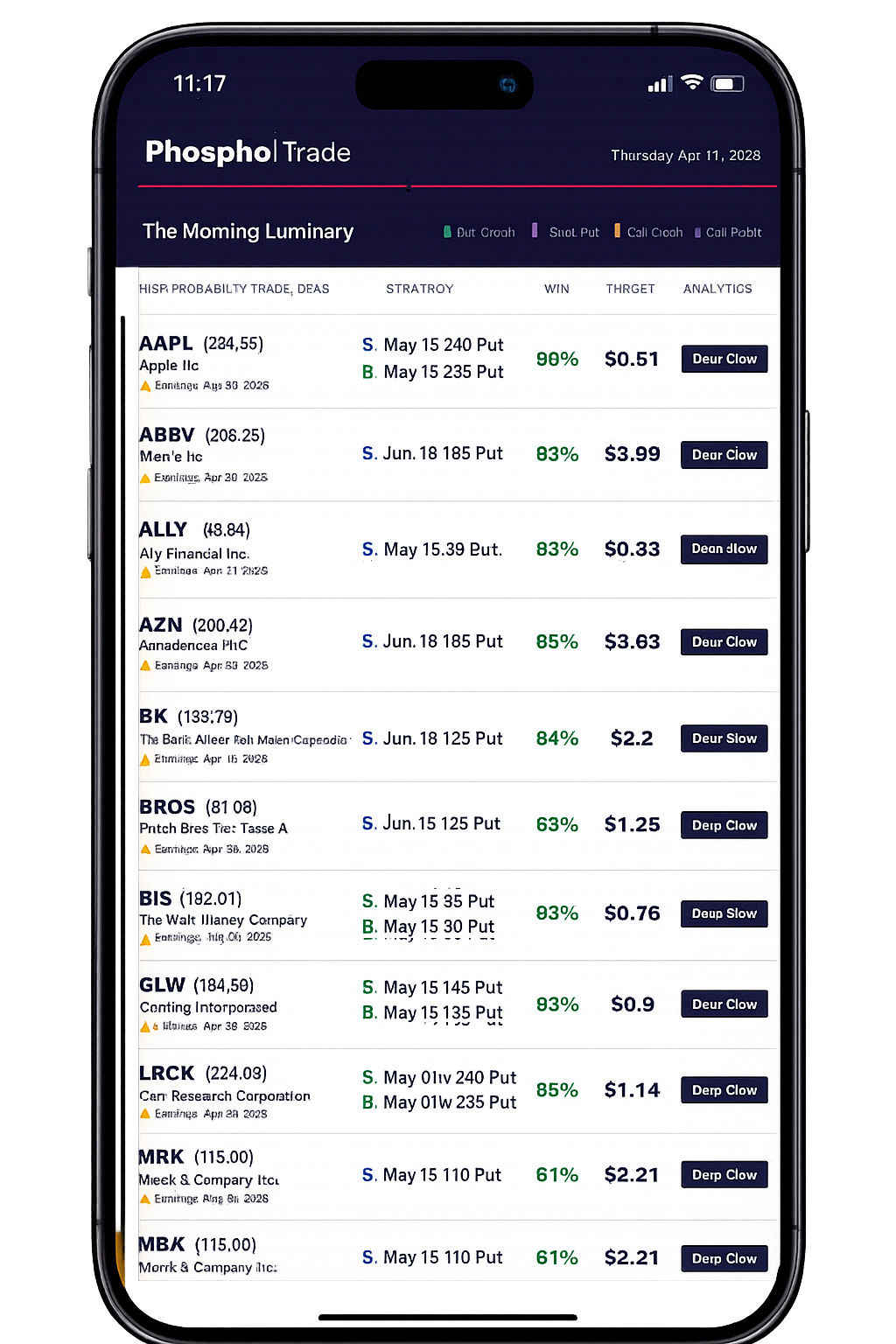Morning Luminary mobile preview